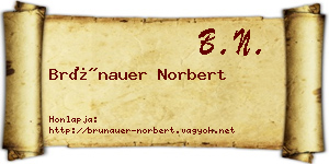 Brünauer Norbert névjegykártya
